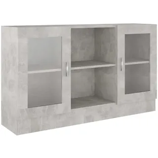 vidaXL Vitrinenschrank 120 x 30,5 x 70 cm Grau