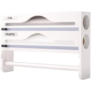 Folienschneider Wand Weiß Küchenrollenhalter Wand Frischhaltefolie Spender