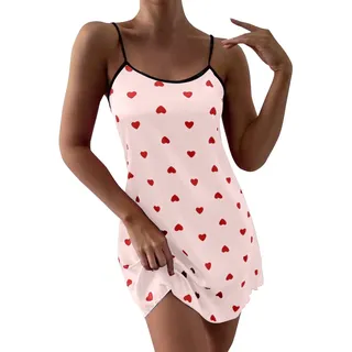 Sommernachthemden Damen Sommer Ärmellos Baumwolle Große Größen Schlafshirt Sleepshirt Knielang mit Trägern Weiche Dünnes Unterkleid Shapewear Lustig Spitze Sexy Weiß Unterrock Nachthemd