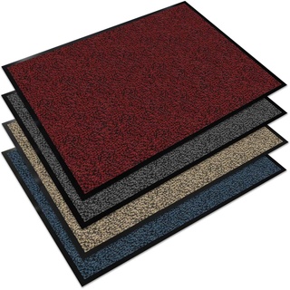 Floordirekt EVEREST Schmutzfangmatte Sky - Testsieger - Fußmatte in vielen Farben und Größen - rot-schwarz, 90x150 cm