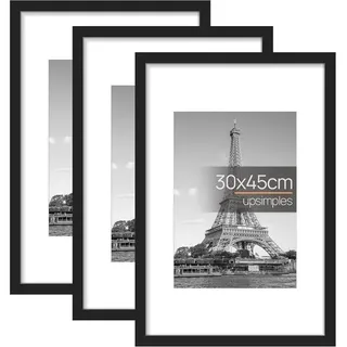 LuxusKollektion Bilderrahmen-Set Bilderrahmen 3pack 30x45 30x45cm Schwarz schwarz