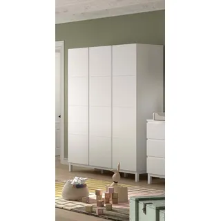 Kleiderschrank 3-trg. Jugendschrank Wäscheschrank Kinderschrank weiß lackiert