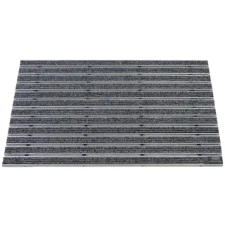 Emco Fußmatte Eingangsmatte DIPLOMAT, Rips Hellgrau, rechteckig, Höhe: 12 mm, Größe: 600x400 mm, für Innen- und überdachten Außenbereich grau 59 cm x 39 cm x 12 mm
