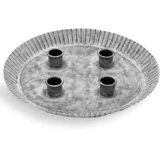 Blümelhuber Kerzenständer Stabkerzen Deko Silber Tischdeko Hochzeit Tischdeko Wohnzimmer Deko Modern Adventskranz Metall