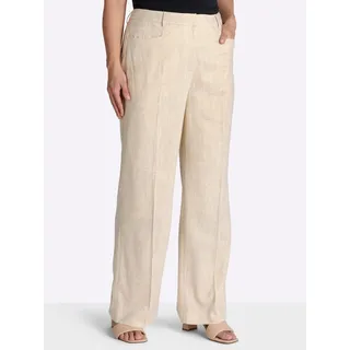 sheego Leinen-Hose Regular Beige 50