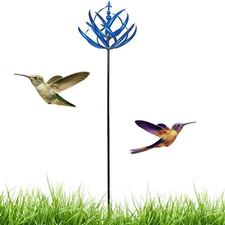 Windspiele Für Draußen Stehend, Windrad Metall Garten, Windrotator, Windwindmühle, Metallwindskulptur, Wiederverwendbare Eisenwindmühle, Gartenstecker Wind Spinner Gartendekor Für Garten, Draußen