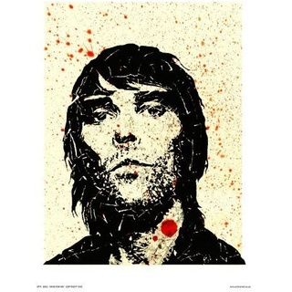 onthewall Ian Brown von Stone Roses Pop Art Print Poster von Perücke (otw052)