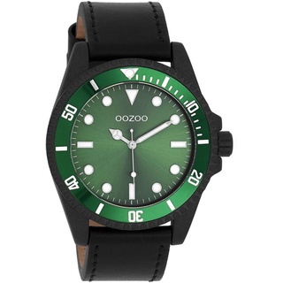 Oozoo Herren Armbanduhr Timepieces Analog Leder schwarz UOC11117