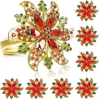 Serviettenringe Weihnachtsdeko Gold 12 Stück 4,5cm Dreieckig