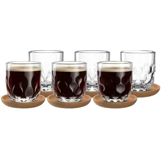 LEONARDO Gocce Kaffee-Set mit Untersetzer 12-teilig