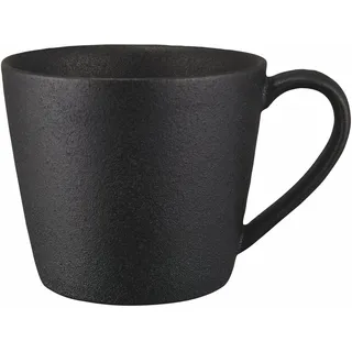Maxwell & Williams AX0594 Kaffee-Becher 420 ml Porzellan - Caviar Black - Teetasse rund, schwarz, in Geschenkbox