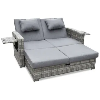 BellaVista Multifunktionsliege 148 x 90 x 190 cm Grau