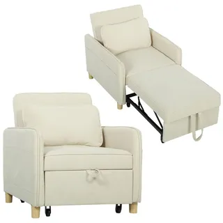 Homcom Schlafsessel 3 in 1 Polyester 74 x 82 x 60 cm Beige