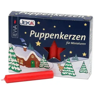 Ebersbacher Kerzenfabrik Duftkerze 1 Päckchen - 20 Puppenkerzen - Ø 10 mm Länge 65 mm - 20 / 100 Rot