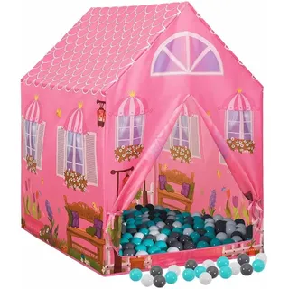 vidaXL Kinder-Spielzelt mit 250 Bällen Rosa 69x94x104 cm