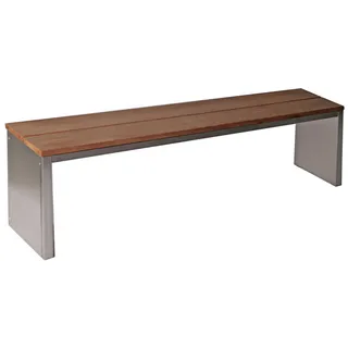 Gartenbank / Parkbank BxTxH: 150x30x40cm, Edelstahl (Sitzbank für Wohnraum)
