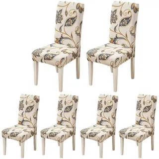 LuxusKollektion Stuhlhusse Stuhlhussen Esszimmer Schwingstühle Universal Kunst 6 Stück