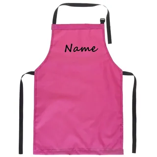 Ferocity Original Grillschürze Kochschürze Latzschürze Bistroschürze BBQ Apron Werkschürze ideale Männer Frauen Geschenk Pink mit Namen [106]