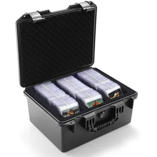 Bheddi Aufbewahrungsbox für abgestufte Karten – kompatibel mit PSA, CSG, SGC, Magnetkartenhalter & Top-Loadern, wasserdichte Boxen – 3 benutzerdefinierte Slab Case