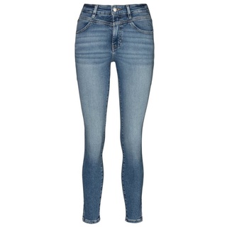 BOSS ORANGE Slim-fit-Jeans Kitt High Rise Hochbund High Waist Premium Denim Jeans mit BOSS Leder-Badge blau