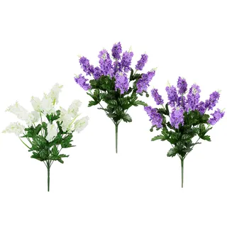 Künstlicher Fliederbusch Blumen Kunstblumen Flieder Strauß Hochzeitsdeko Deko Plastikblumen Dekoblumen Unechte Kunstpflanzen Frühling Dekoration Glyzinien Wisteria Blauregen für Hochzeit Dekoration