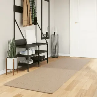 Möbel Teppich HUARTE Kurzflor Weich und Waschbar Sandfarben 80x250 cm - Designerteppiche &20897 - Braun
