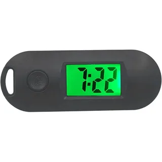 Elektronische Taschenuhr, leise elektronische Mini-Wanduhr, leuchtender Studenten Digitale elektronische Uhr, hochtransparente Glas-Taschenuhr zum Testen von Outdoor-Sportarten (schwarz)