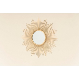 Leonique Dekospiegel Brooklyn, gold, Wandspiegel, Wanddeko, Sonne, Ø 50 cm, Rahmen aus Metall goldfarben