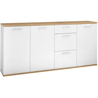 Bega Consult Sideboard 180 x 86 x 38 cm Weiß / Eiche Artisan