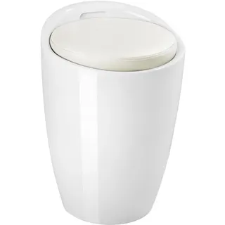 Tectake Sitzhocker Kunststoff 36 x 51 x 36 cm Weiß