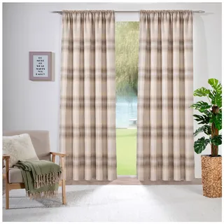 WECKBRODT Vorhang WECKBRODT "Kilian", beige (beige, taupe), B:140cm H:245cm, Polyester, Gardinen, Gardine, Store, Dekoschal, blickdicht