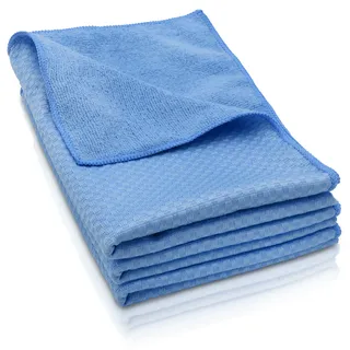 awiwa Microfaser Geschirrtücher Küchentücher Abtrockentücher aus Mikrofaser für die Küche (3er Set, saugstark, schnelltrocknend, fusselfrei, Kochfest, mit Aufhänger, Gastro-Qualität, 50x70 cm) (Blau)