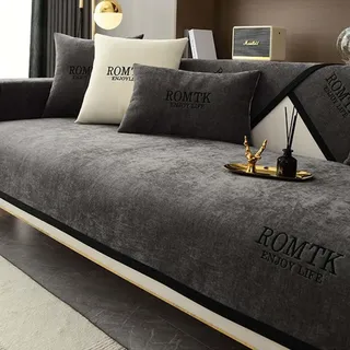 MTHGH Sofabezug Sofaschoner L Form u Form Ecksofa Anti-rutsch Couchschoner Couch Katze Hund Decke Überzug Sofaschutz Sofahusse Wasserdicht,darkgray-110x180cm
