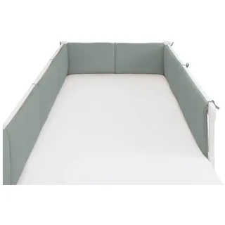 Ehrenkind Bettumrandung 4 tlg für Kinderbetten, (Bettumrandung Jugendbett, 4-tlg., für die Bettenserie Lille und Livo), Bettumrandung Kinderbett aus 100% Bio Baumwolle grün 90 × 200 cm