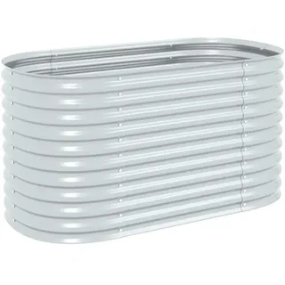 vidaXL Garten-Hochbeet verzinkter Stahl 160 x 80 x 81 cm Silber