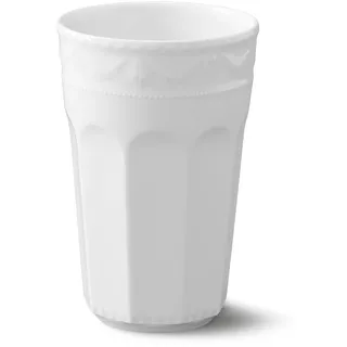 KPM Berlin - KURLAND Becher Latte Macchiato Gr. 3, handgefertigte Porzellanbecher 500 ml für Latte Macchiato, Milchkaffee & Kaltgetränke, Kaffeebecher, handmade, weiß (1x 500 ml)