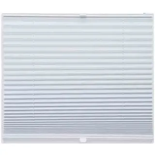 Thermo Black Out Plissee 90x100 cm weiss silber metallic 100% Verdunkelnd