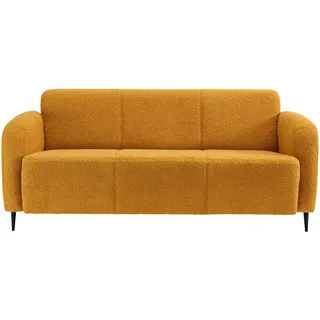 Livetastic 3-Sitzer-Sofa, Gelb, Metall, 180x76x90 cm, Made in EU, Rücken echt, Armteil links, rechts, Wohnzimmer, Sofas & Couches, Sofas, 3-Sitzer Sofas