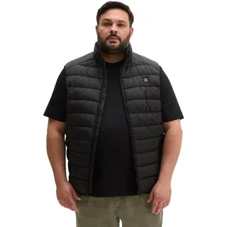 Steppweste MARC O'POLO "aus recycelter Qualität", Herren, Gr. 5XL, schwarz, Obermaterial: 100% Polyester, unifarben, regular fit, Westen Steppweste