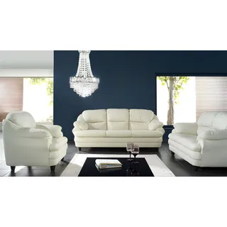 Xlmoebel Polstergarnitur Moderne Leder Sofagarnitur mit Relax-Funktion und elegantem Design, (Sofagarnitur, 3-tlg., Sofagarnitur 3+1 Sitzer 4069424761085), Hergestellt in Europa weiß