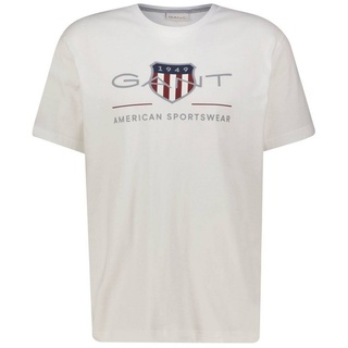 Gant T-Shirt Herren T-Shirt ARCHIVE SHIELD (1-tlg) weiß
