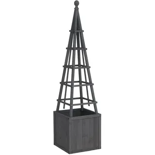 Mendler Rankgitter HWC-Q18 168 x 40 x 40 cm Anthrazit-Grau