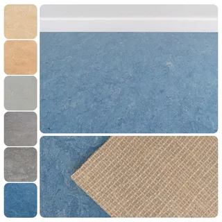 Linoleum Bodenbelag Meterware Linoflex 2.5mm | 2m breit, Variante blau, Muster