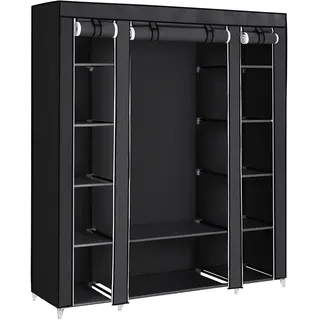 Songmics Kleiderschrank 150 x 175 x 45 cm Schwarz