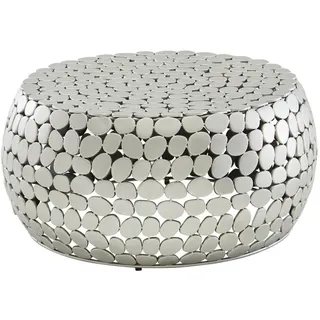 KADIMA DESIGN Couchtisch in Silber, Unikat handgefertigt, Stilvolles Design
