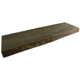 Emil Lux GmbH & Co. KG Regal Regalbrett Massivholz grau gefärbt mit Baumkante Wandboard Naturholz, 1-tlg., inkl. Montagematerial braun|grau 22 cm x 5 cm x 80 cm