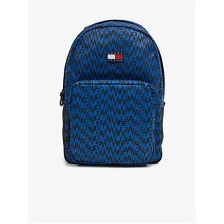 Blau gemusterter Tommy Jeans Logoman Rucksack - Blau
