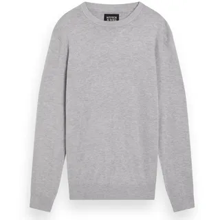 SCOTCH&SODA Herren Pullover - Core, Viskose Pullover, einfarbig Hellgrau S