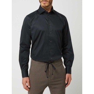 Regular Fit Business-Hemd aus Twill, Black, 39