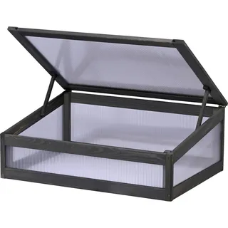 Dobar Frühbeetaufsatz Kubus 2.0 Serie 76 cm x 56 cm x 28 cm Anthrazit